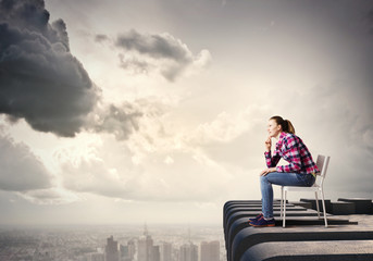 Woman in chair