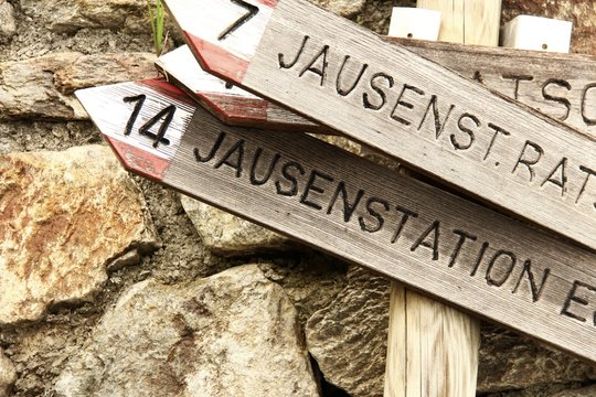 wegweiser jausenstation IV