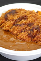 Japanese traditional food pork and curry rice