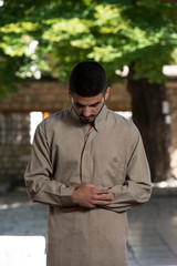 Muslim Praying In Mosque