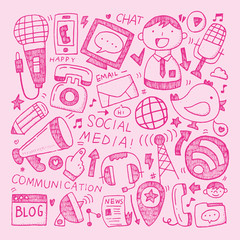 doodle communication background