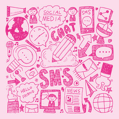 doodle communication background