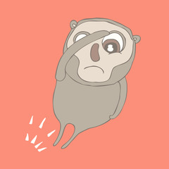 freak character vector illustration, hand drawn