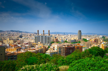 Obraz premium Aerial view of Barcelona