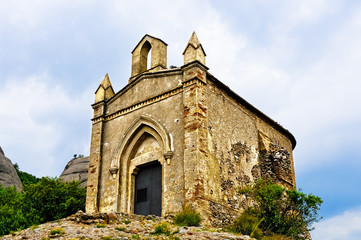 Fototapeta na wymiar Sant Joan hermitage in Montserrat Mountain
