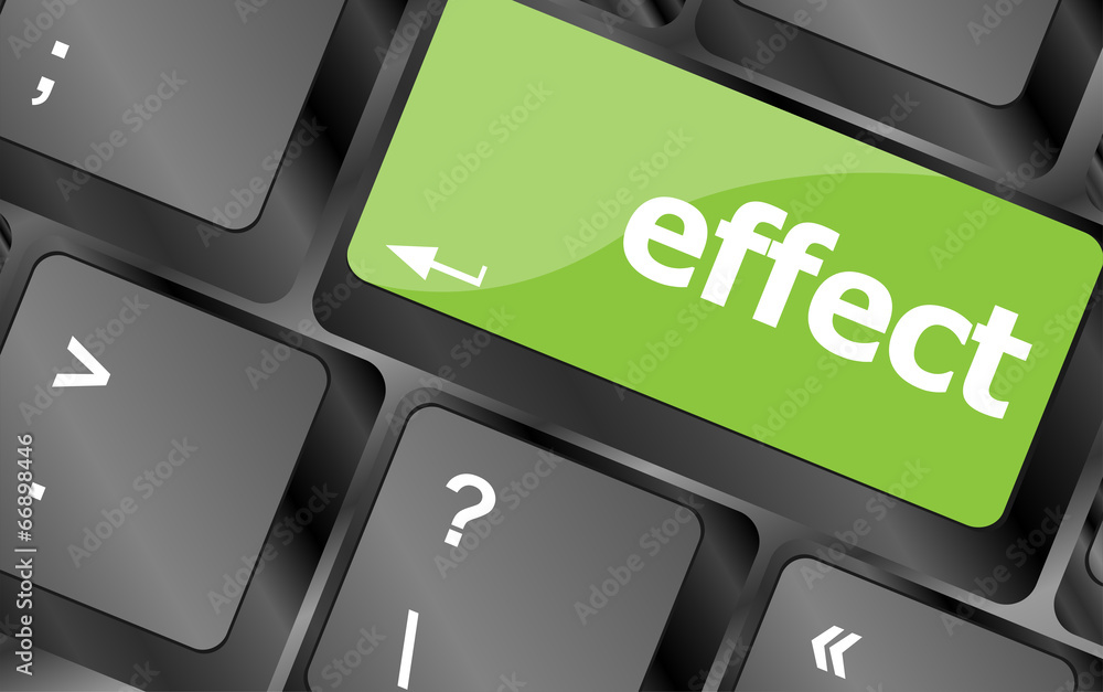 Poster computer keyboard with key effect. internet concept