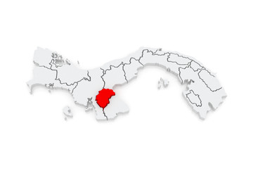 Map of Herrera. Panama.