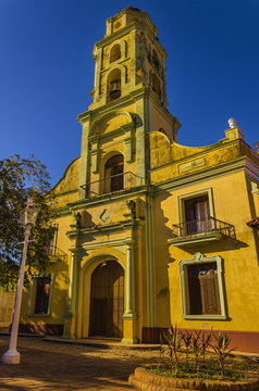 Church in Trinidad, typical view of small town, Cuba