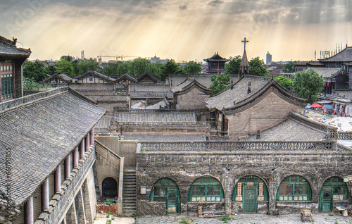 "Thre are many kinfs of buildings in Pingyao" Stock photo and royalty