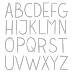 Hand draw vector full alphabet.