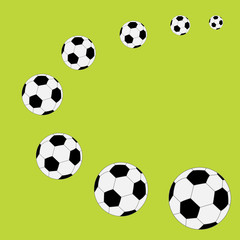 Football soccer ball frame. Flat design style.