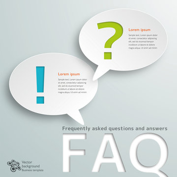 Infographics Vector Background FAQ Web Site