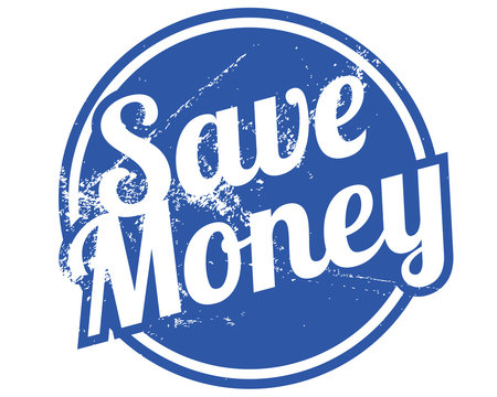 save money rubber stamp