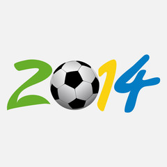 Obraz premium vector illustration football 2014