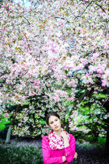 Fototapeta premium Spring portrait of a beautiful young woman