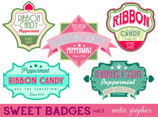 SWEET BADGES WITH WHITE BACKGROUND