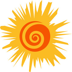 Sonne Strahlen Spirale Wirbel