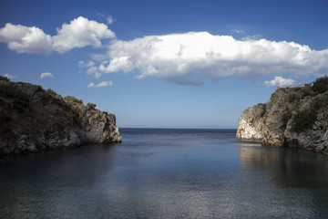 Fototapeta na wymiar little bay in the sea of Peloponnese