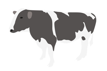 牛のイラスト　左向き