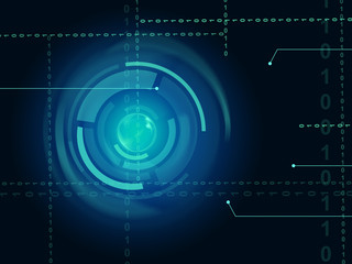 Electronic Sensor Background Means Eye Sensor Or Trendy Technolo