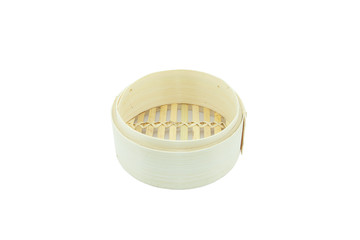 dim-sum basket on white background