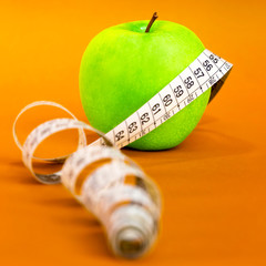 Health and fitness composition.Green apple