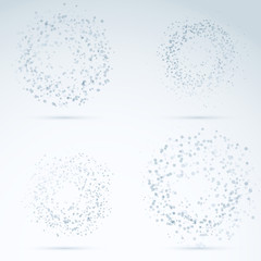 Drop design elements - transparent particles