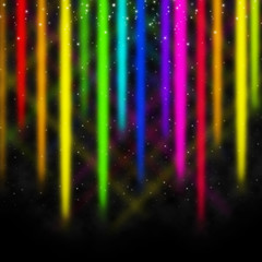 Colorful Streaks Background Shows Space And Colors Display.