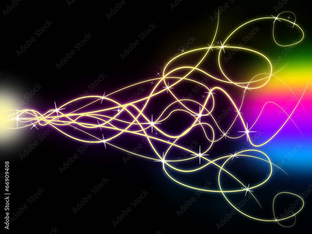 Poster squiggles background means twisted lined pattern in dark.