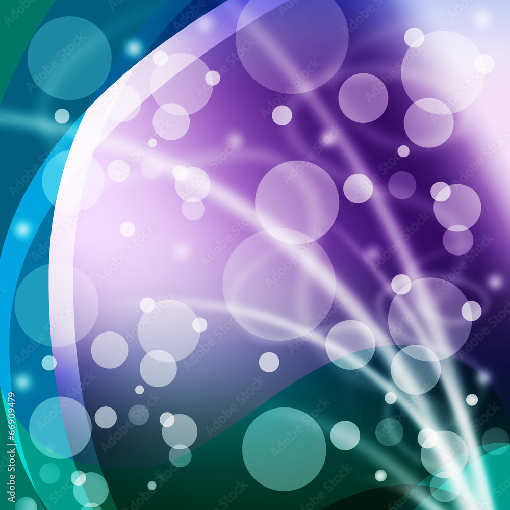Poster bubbles and streaks background means light dots and lines.