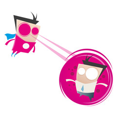 superheld laser cartoon comic lustig