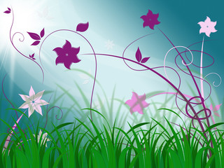 Elegant Floral Background Means Spring Season Or Botanical Decor