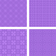 Lavender color seamless pattern background set