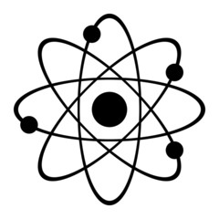 Atom icon - obrazy, fototapety, plakaty