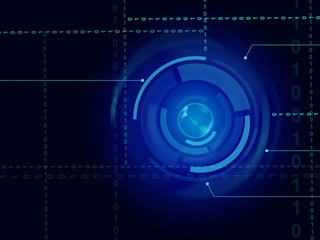 Electronic Sensor Background Means Trendy Technology Or Illumina