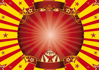 Circus red and yellow horizontal background