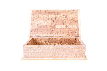 open empty wood box