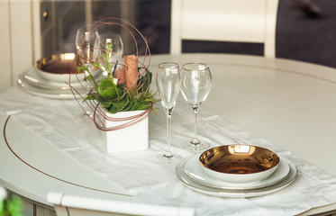 photo of beautiful served table at restaurant