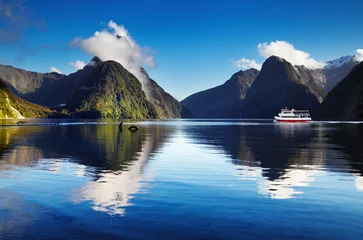 Crédence de cuisine en verre imprimé Nouvelle-Zélande Milford Sound, Nouvelle-Zélande