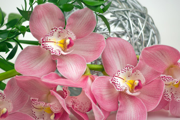 Orchidee mit Dekoration