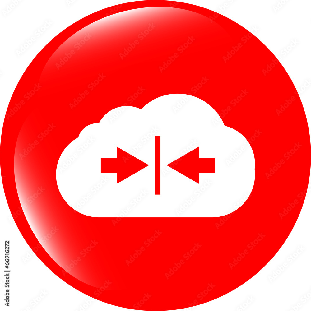 Poster abstract cloud icon. upload button. load symbol. round button