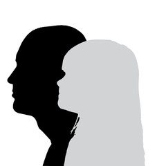 Vector silhouettes family.