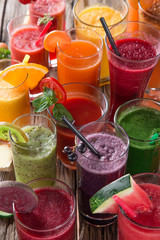 Fresh fruit juice, healthy drinks.