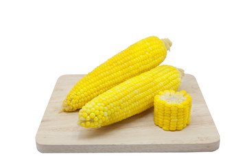 Corn on wood block