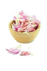 Lotus petal on white background