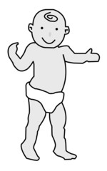 стояча дитина в памперсі