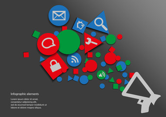 Infographic with symbols