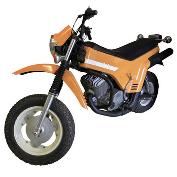 old orange mototrial bike