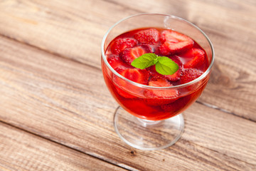 Strawberry jelly dessert