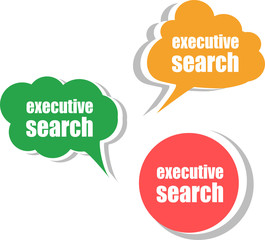executive search. Set of stickers, labels, tags. Business